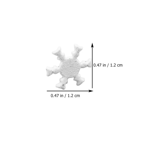 100Pcs Durable Metal Snowflake Brads White Mini DIY Craft Nails 1