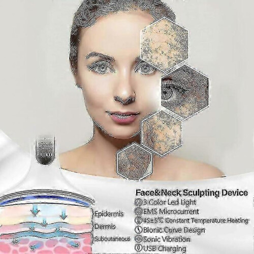 (White) Neck Face Massager, Electric Face And Neck Lifting Face Contouring Tool 2
