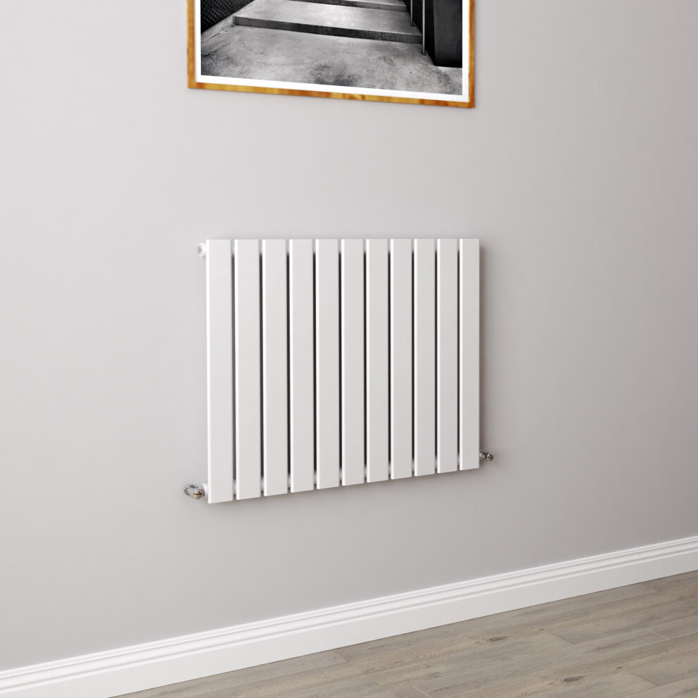 Aica (600X748mm Single) Horizontal Flat Radiator White All Sizes