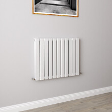 (600x748mm Double) Horizontal flat radiator white all sizes