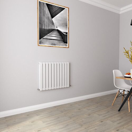 AICA (600x748mm Double) Horizontal flat radiator white all sizes 2