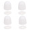 4Pz Bulloni Per Wc ABS Bianco Set Con Rondelle 1