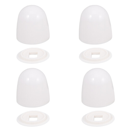 4Pz Bulloni Per Wc ABS Bianco Set Con Rondelle