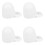 4Pz Bulloni Per Wc ABS Bianco Set Con Rondelle 10