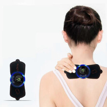 (1pcs Black) 2Pcs EMS Gynecomastia Reduction Massage, Portable Electric EMS Neck Massager, Cervical Massage For Pain Relief