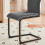 AINPECCA 4PCS Dining Chairs Velvet Cantilever Chairs Grey 3