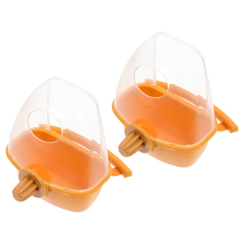 2 Pcs Needs Parrot Feeder Cockatiel Food Container