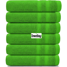 6 X Large Jumbo Bath Sheets 100% Egyptian Cotton Luxury Soft Big Bathroom Towels (Lime Green)