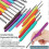 (A) 59pcs Ergonomic Crochet Hook Set 5 Rolls Yarn Knitting Needles Kit For Starters 2