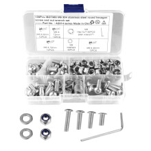 Kit Vis Boulons Écrous Tête Ronde Inoxydable Argent