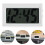 Small Digital Clock Silent Operation White Plastic 1set 7