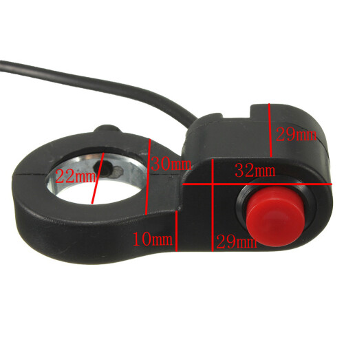 Black ABS Motorcycle Handlebar Horn on Off Switch Durable Control 1