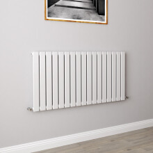 (600x1156mm Single) Horizontal flat radiator white all sizes