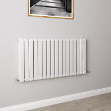 (600x1156mm Double) Horizontal flat radiator white all sizes