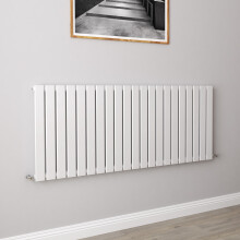 (600x1428mm Single) Horizontal flat radiator white all sizes