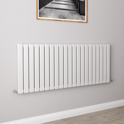 AICA (600x1428mm Single) Horizontal flat radiator white all sizes