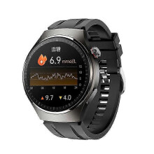 (Black) Smartwatch GT4 PRO blood glucose, blood oxygen, heart rate monitoring Bluetooth call sleep monitoring exercise