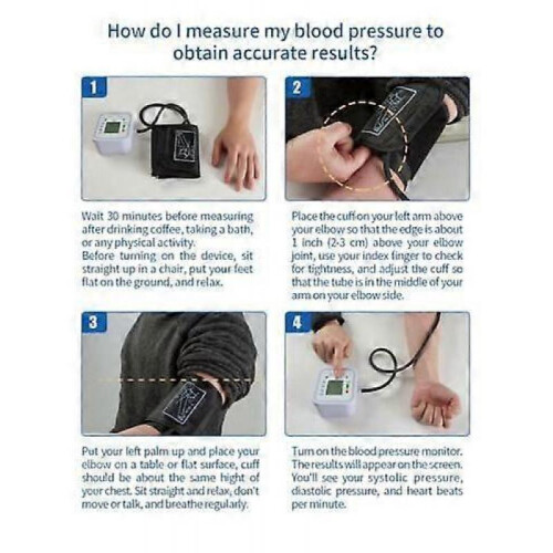 Digital Automatic Blood Pressure Monitor Upper Arm BP Machine Heart Rate 2