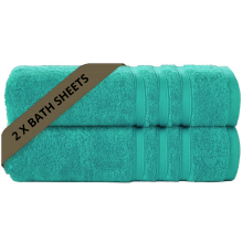 2X Large Bath Sheets 100% Egyptian Cotton Soft Luxury Big Jumbo Bathroom Towels (Teal)