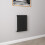 AICA (600x408mm Single) Horizontal flat radiator black all sizes 1