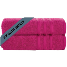2X Large Bath Sheets 100% Egyptian Cotton Soft Luxury Big Jumbo Bathroom Towels (Pink)