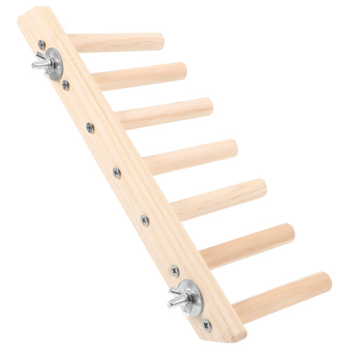 Cage Perchoir Escalier Bois Beige Pour Perroquet Perruche 2