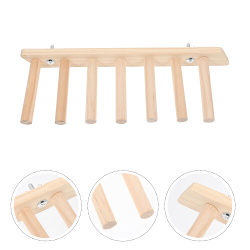 Cage Perchoir Escalier Bois Beige Pour Perroquet Perruche 1