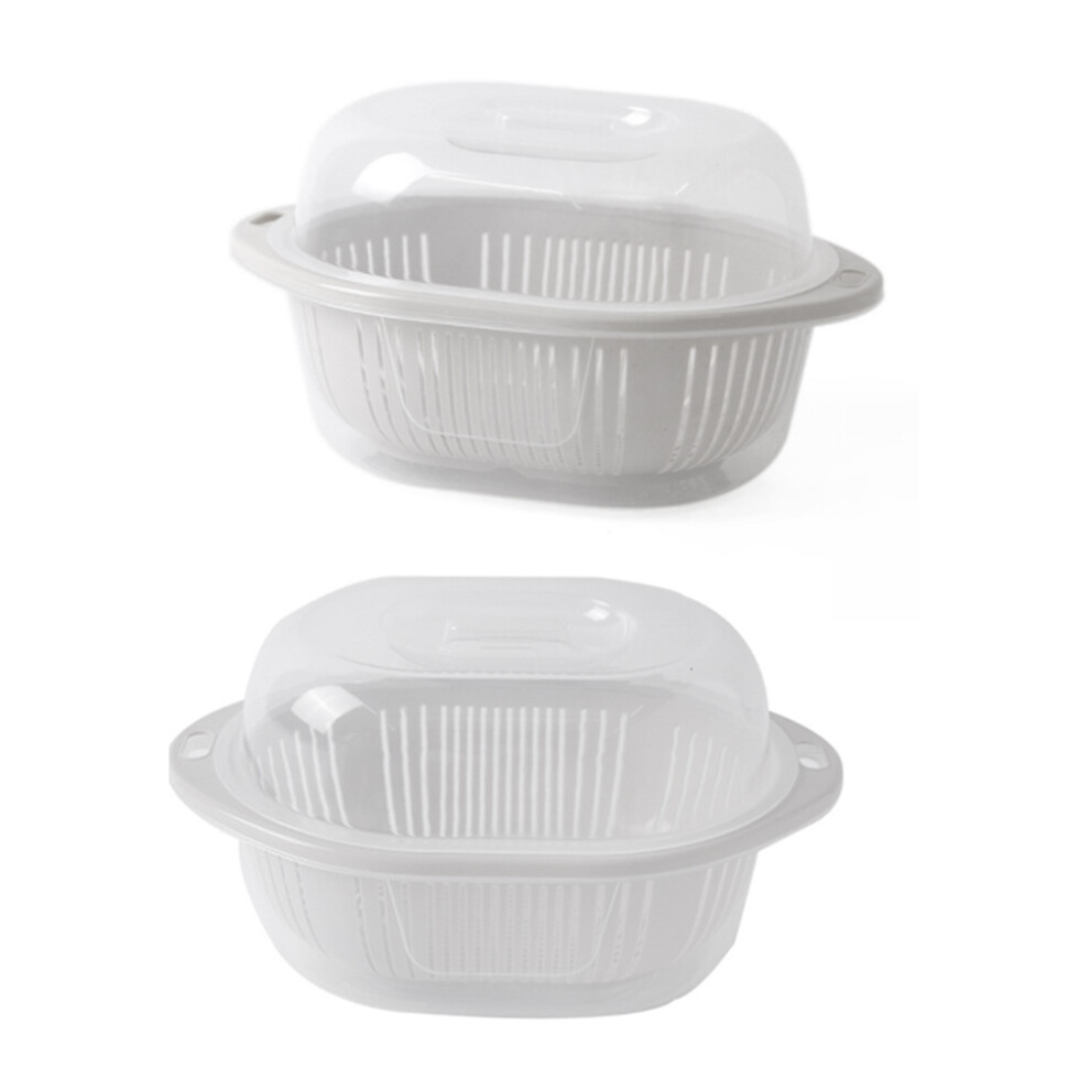 Fruit and Vegetable Washing Bowl Basket Kitchen Colander White Storage-image-OPC-PJFWN6V-NEW