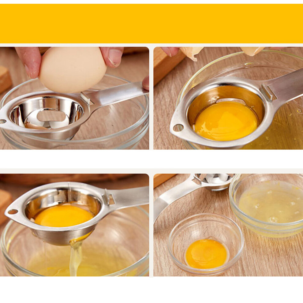 Yolk Separator Kitchen Tool Stainless Steel For Baking 1pcs-image-OPC-PJFWNK7-NEW
