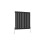 AICA (600x612mm Single) Horizontal flat radiator black all sizes 5