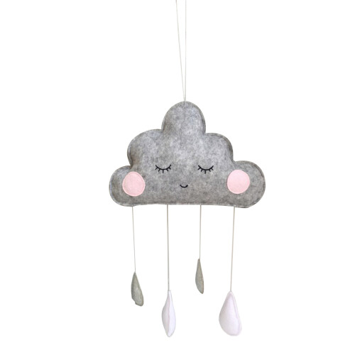 Nursery Ceiling Hanging Decoration Door Handle Felt Cloud Child
