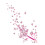 Pink Wall Art Stickers Pattern PVC Bedroom Wall Decors 2