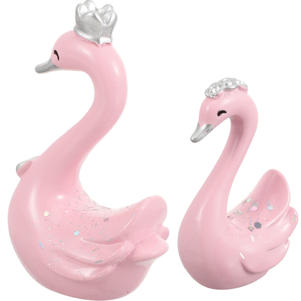 2 Pcs Swan Accessories for Girls Bedroom Ornaments Baby Lovers-image-OPC-PJFWR5N-NEW