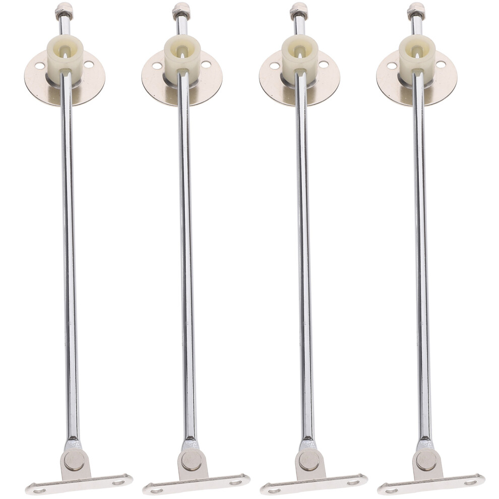 Artibetter Silver 4Pcs Iron Lid Support Hinges Soft Close Cabinet Door Dampers