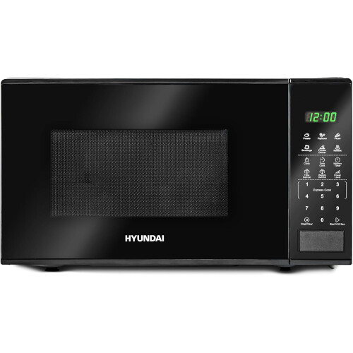 Hyundai Digital Microwave 800W 20L Stainless Steel 11 Powers Black