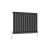 AICA (600x748mm Single) Horizontal flat radiator black all sizes 5