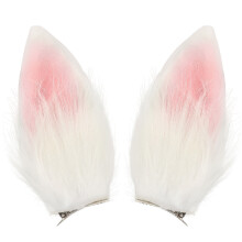 1 pair cosplay plush rabbit ear hairpin and ear prop for parties