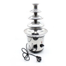 Stainless Steel Chocolate Fountain 170 Watt 4 Levels 1 Kg Capacity Chocolate Fondue For Wedding Party