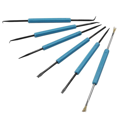 6Pcs Soldering Aid Assist Tools Blue Set 6-in-1 for Precision Pcb Work 2