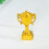 3Pcs Golden Plastic Trophy Cake Toppers Creative Contest Party Picks 8