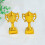 3Pcs Golden Plastic Trophy Cake Toppers Creative Contest Party Picks 2