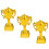 3Pcs Golden Plastic Trophy Cake Toppers Creative Contest Party Picks 6