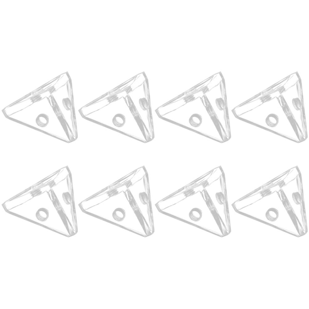 8 Pcs Clear Right Angle Bracket Display Case Cabinet Fixing-image-OPC-PJFX6X7-NEW