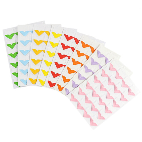 8pcs Scrapbook Corner Stickers Photo Post Corner Simple
