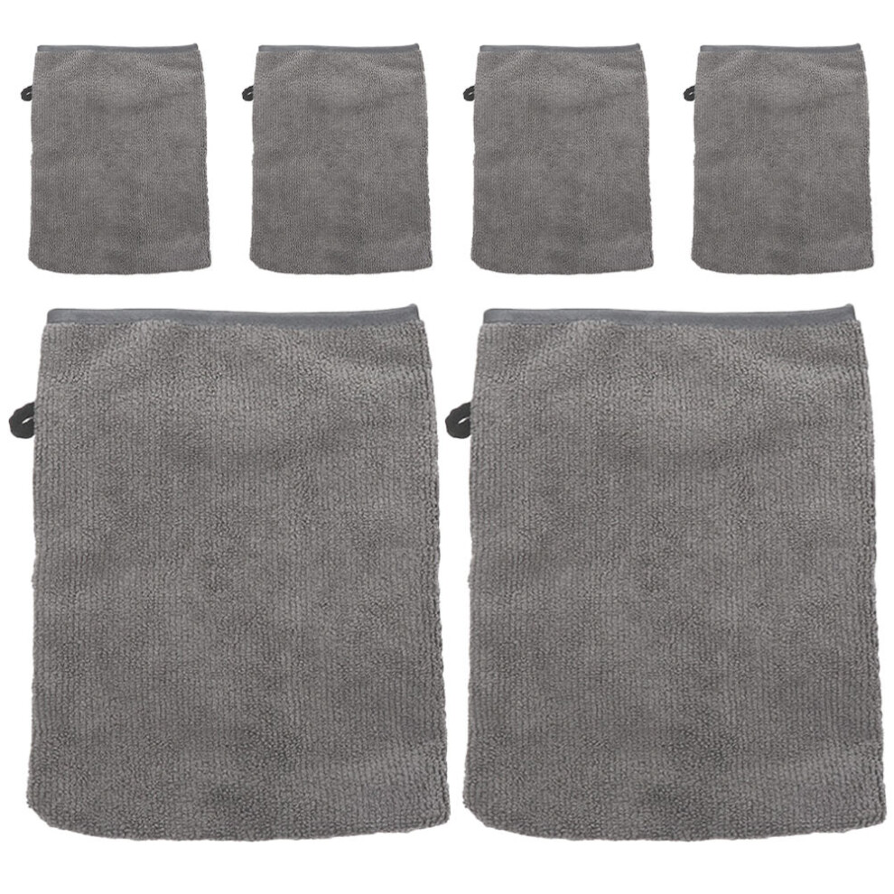 Inoomp 6Pcs Microfiber Facial Cleaning Gloves Reusable Makeup Remover