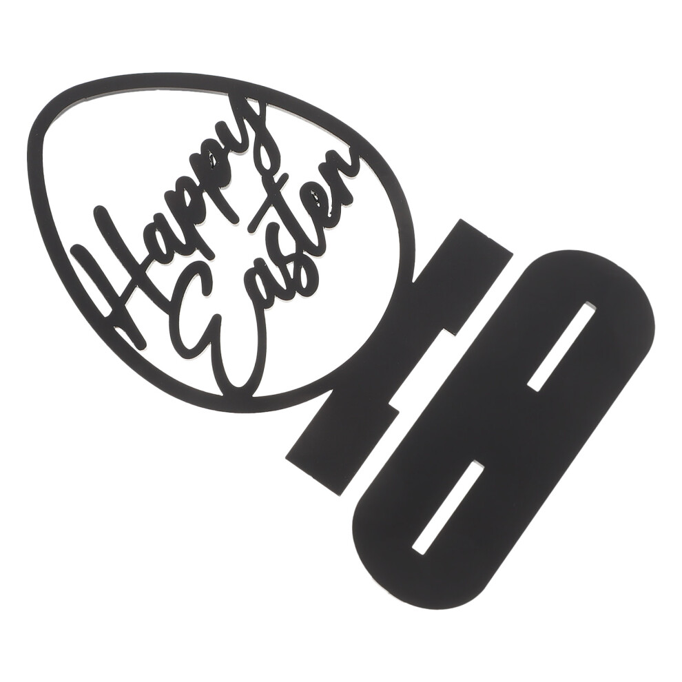 Easter Table Sign Black Acrylic 1set 3.7x3.1x1.2in-image-OPC-PJFXHR7-NEW