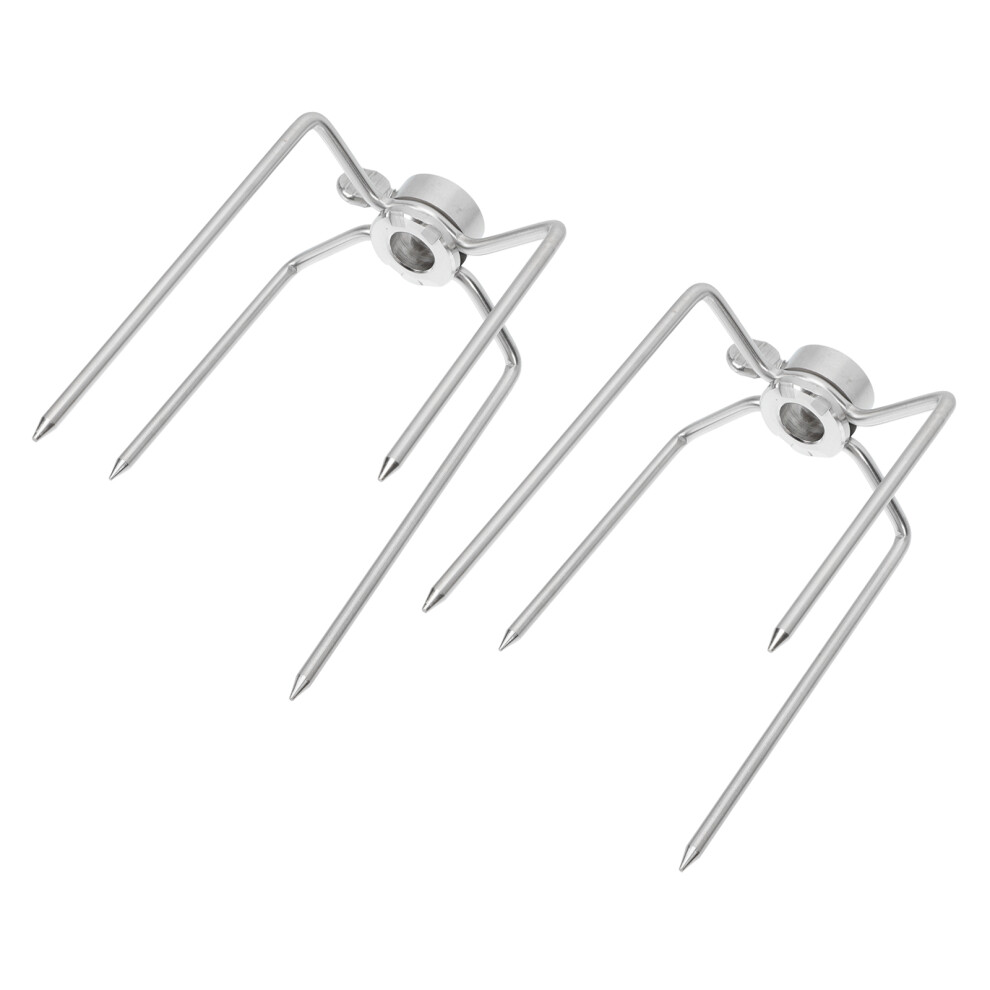 Barbecue Accessories Fork Shaped 2pcs 4.72x3.93x2.75in-image-OPC-PJFXK8B-NEW