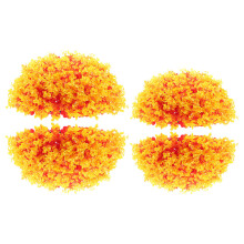 2Pcs Orange Artificial Eucalyptus Leaf Topiary Balls Lightweight Decor
