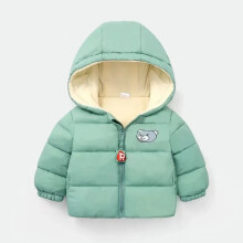 (Green, 90 For 2T) Baby Children Girls Boys Winter School Thick Fleece Warm Outerwear Coat Jacket