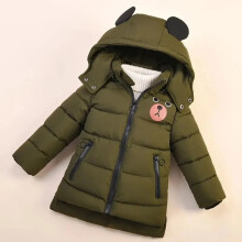(Green, 4T) Baby Children Boys Fur Winter School Thick Fleece Warm Outerwear Coat Jacket